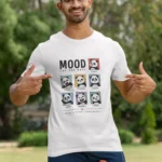Mood of the Day Panda Regular T-Shirt | Funny Weekly Mood | Round neck