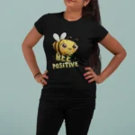 Bee Positive Regular T-Shirt  | Round neck